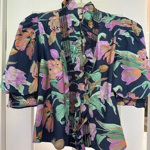 Love the Label Ruffle Floral Top - Size Small